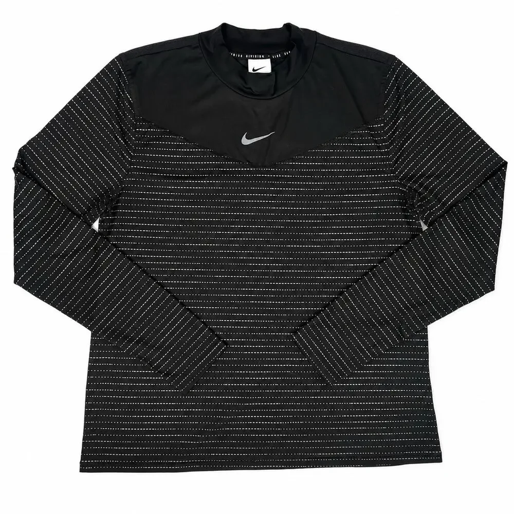 Nike Dri-FIT Run Division Long Sleeve Running Top Women’s Sz L Black DV7243-010